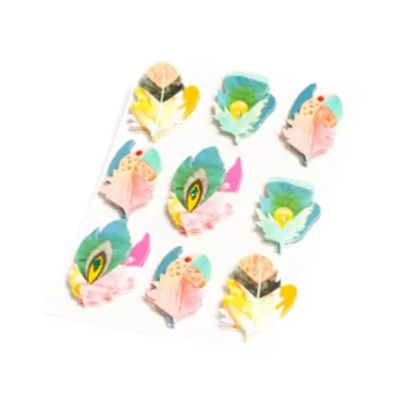 Sachet de 9 Stickers Plumes Gypsy