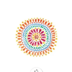 Sachet de 5 tatouages éphémères - Mandala