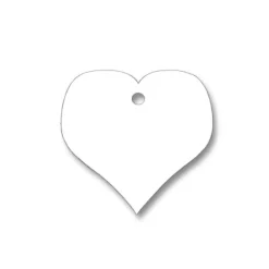 Sachet de 12 étiquettes en forme de coeur "Vitamine" - Ivoire nacré