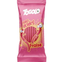 Sachet de tubes acidulés au goût de fraise - TOGOLO - 125 g