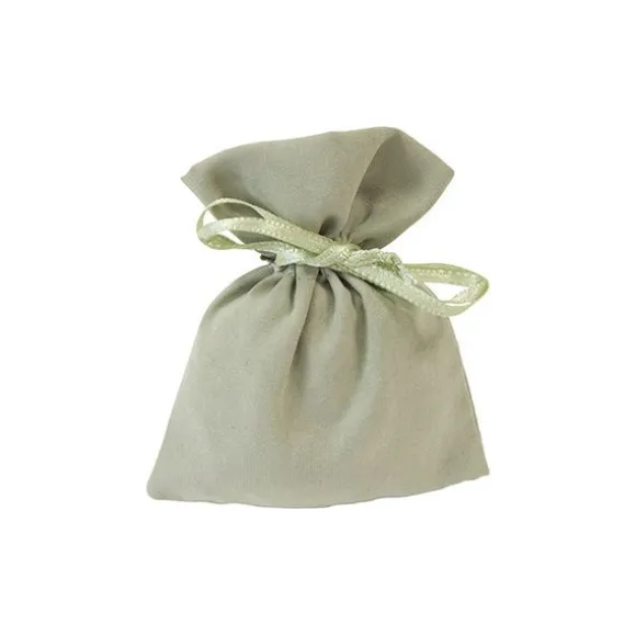 4 sachets blancs en polyester avec franges - 10 x 8 cm