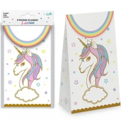 6 sachets en papier - Collection Licorne