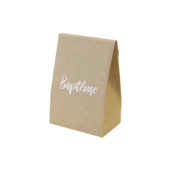 6 sachets en papier kraft pour baptême