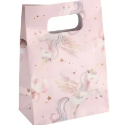 6 sachets en papier - 13 x 7 x 18 cm - Collection Licorne Magique