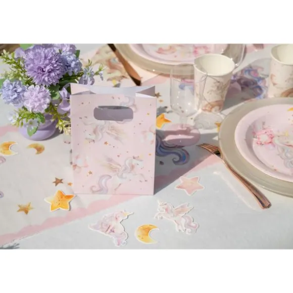 6 sachets en papier - 13 x 7 x 18 cm - Collection Licorne Magique