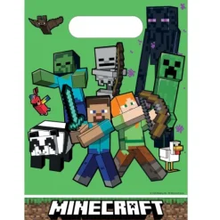 6 sachets en plastique - 16 x 22 cm - Minecraft™