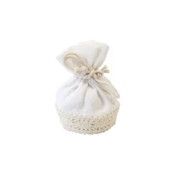 4 sachets en tissu peau de pêche - 10 x 8 cm - Couleur au choix