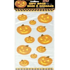 Sacs Cadeaux Citrouille Halloween Avec Attaches
