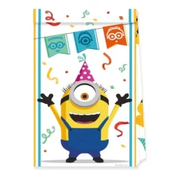 4 Sacs cadeaux en papier - Les Minions 2 : Il était une fois Gru™
