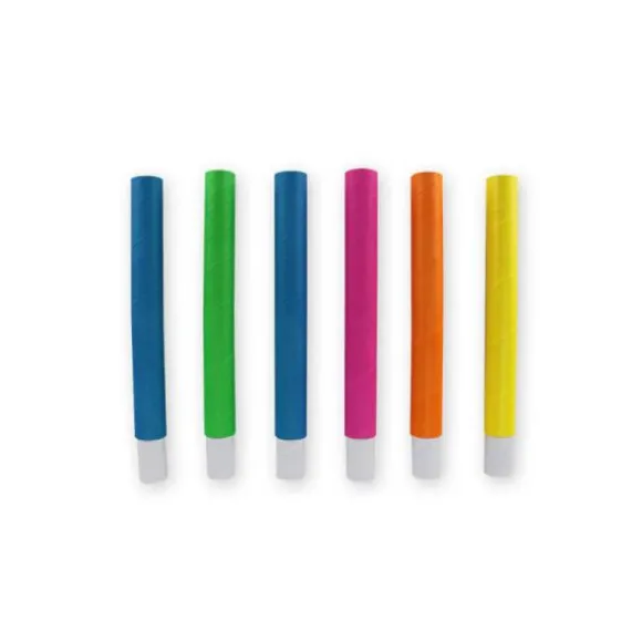 6 sarbacanes en carton fluo