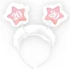 Serre-tête Anniversaire Adulte 20 ans - Rose et Blanc