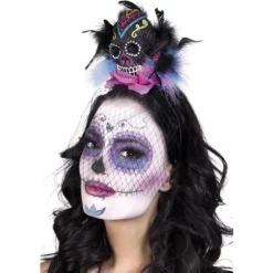 Serre-Tête Day Of The Dead avec Voilette