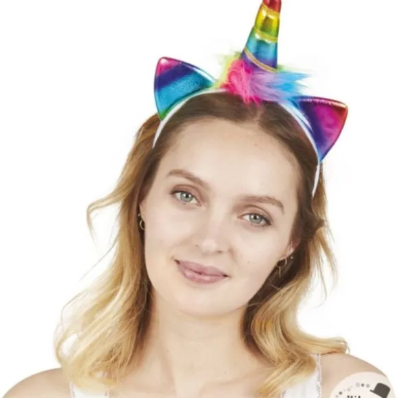 Serre-tête de licorne arc-en-ciel