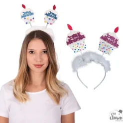 Serre-tête à gâteaux pour anniversaire - Couleur Aléatoire