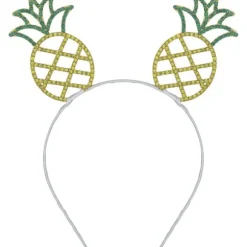 Serre-tête hawaïen avec ananas pailletés en métal