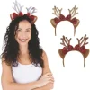 Serre-tête - Renne de Noël aux bois pailletés - Couleur Aléatoire