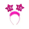 Serre-tête rose à étoiles pour anniversaire - 18 ans