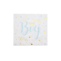 20 Serviettes - Baby shower métal - Couleur au choix