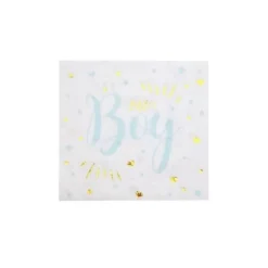 20 Serviettes - Baby shower métal - Couleur au choix