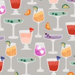 20 serviettes cocktail en papier - 25 x 25 cm - Atelier "Cheers Gris"