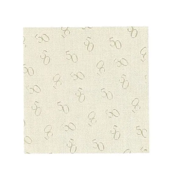 15 serviettes cocktail en papier - 24 x 24 cm - Collection Gold'n Age - Âge au choix