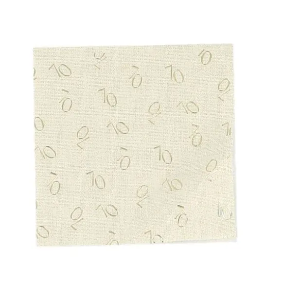 15 serviettes cocktail en papier - 24 x 24 cm - Collection Gold'n Age - Âge au choix