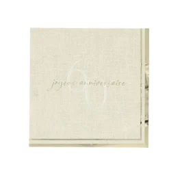 15 serviettes cocktail en papier - 24 x 24 cm - Collection Gold'n Age - Âge au choix