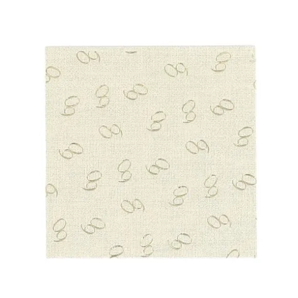 15 serviettes cocktail en papier - 24 x 24 cm - Collection Gold'n Age - Âge au choix