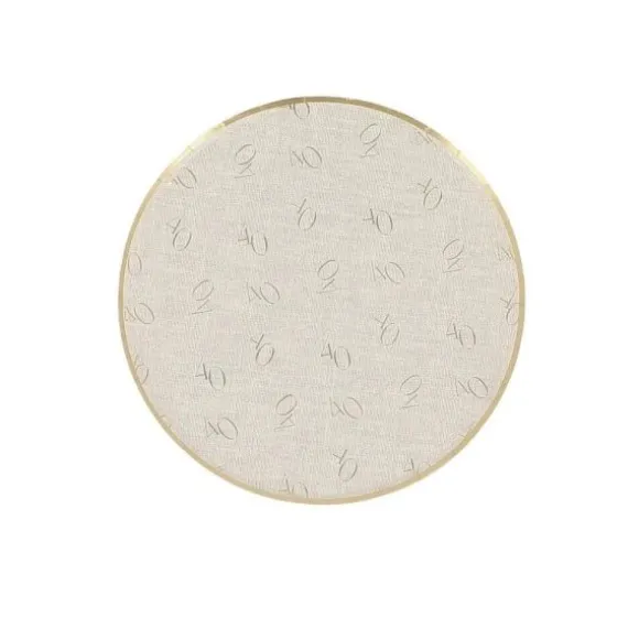 15 serviettes cocktail en papier - 24 x 24 cm - Collection Gold'n Age - Âge au choix