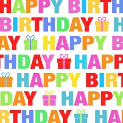 20 serviettes cocktail en papier - 25 x 25 cm - Happy Birthday Colour