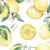 20 serviettes cocktail en papier - 25 x 25 cm - Atelier "Citrons"
