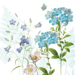 20 serviettes cocktail en papier - 25 x 25 cm - Blue Harmony