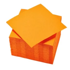 50 serviettes cocktail micro-gaufrées en ouate de cellulose - 25 x 24 cm - Couleur au choix