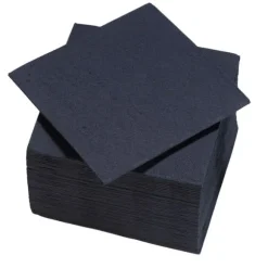 50 serviettes cocktail micro-gaufrées en ouate de cellulose - 25 x 24 cm - Couleur au choix