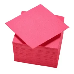 50 serviettes cocktail micro-gaufrées en ouate de cellulose - 25 x 24 cm - Couleur au choix