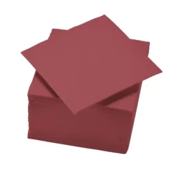 50 serviettes cocktail micro-gaufrées en ouate de cellulose - 25 x 24 cm - Couleur au choix