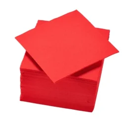 50 serviettes cocktail micro-gaufrées en ouate de cellulose - 25 x 24 cm - Couleur au choix