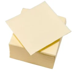 50 serviettes cocktail micro-gaufrées en ouate de cellulose - 25 x 24 cm - Couleur au choix