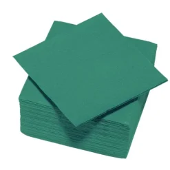 50 serviettes cocktail micro-gaufrées en ouate de cellulose - 25 x 24 cm - Couleur au choix