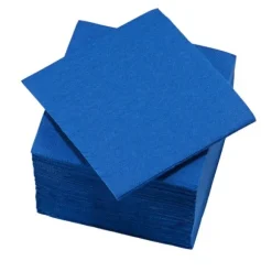 50 serviettes cocktail micro-gaufrées en ouate de cellulose - 25 x 24 cm - Couleur au choix