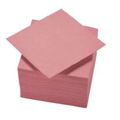 50 serviettes cocktail micro-gaufrées en ouate de cellulose - 25 x 24 cm - Couleur au choix