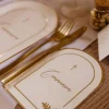 16 Serviettes - Collection Communion Pureté Blanc et Or