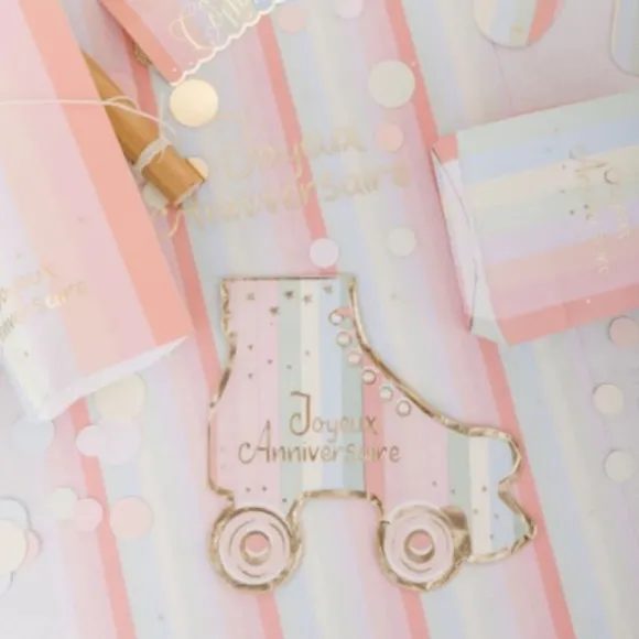 16 Serviettes - Collection Mahault Pastel et Or