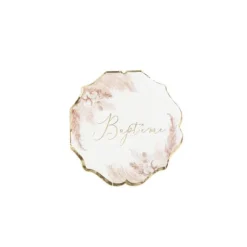 16 Serviettes - Collection Pampas, Fleurs de Coton et Or