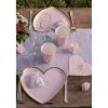 10 serviettes en forme de cœur Rose & Or - Collection BB