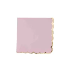 16 serviettes en papier avec dorure - 33 x 33 cm - Couleur au choix