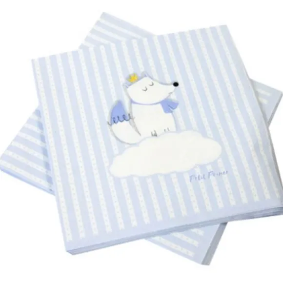20 Serviettes en Papier - Baby Shower - Renard Bleu