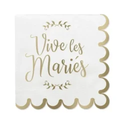 10 serviettes en papier - Collection Vive les Mariés