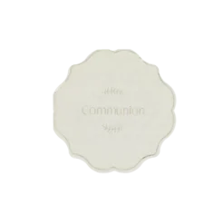 16 serviettes en papier "Communion" - 31,5 x 31,5 cm - Collection Communion Effet Lin et Or