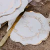 16 serviettes en papier FSC® - 32 x 32 cm - Collection Baptême Crème et Or